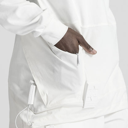 Patchwork panel T-Shirts With Durable Ripstop For men