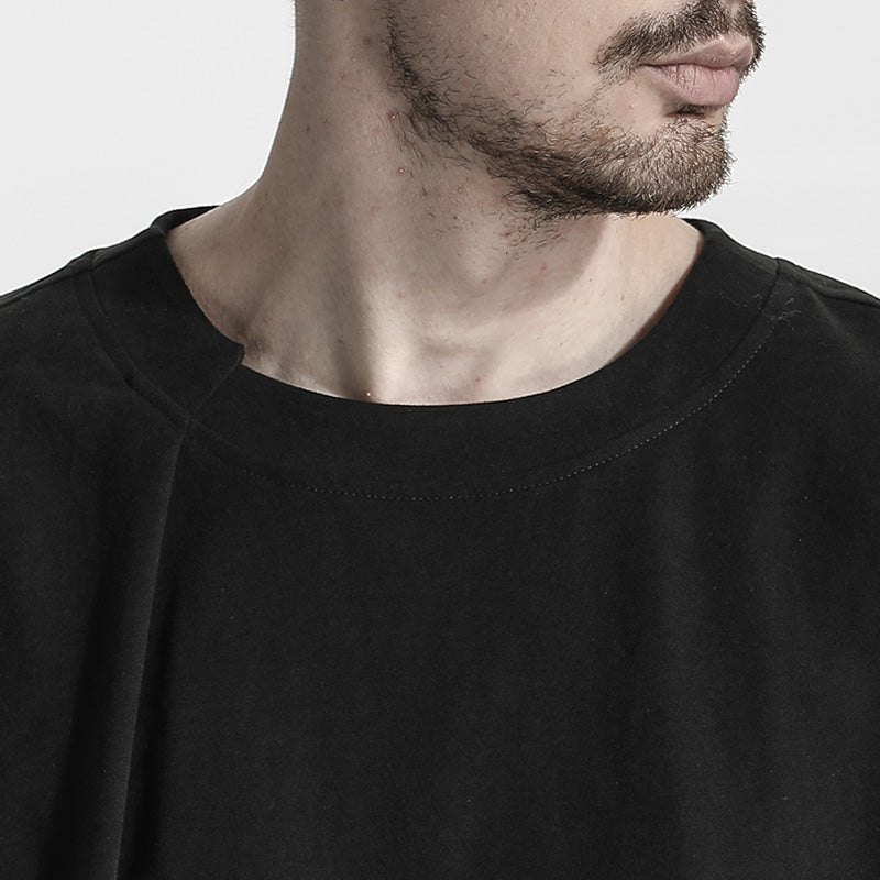 Patchwork panel Warrior T-Shirts With Multi-Pocket Design For men