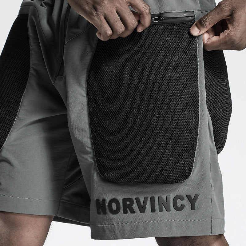 Utilitarian Warrior Shorts With Multi-Pocket Design For men