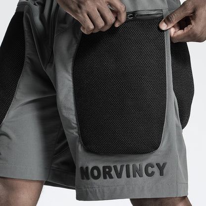 Utilitarian Warrior Shorts With Multi-Pocket Design For men