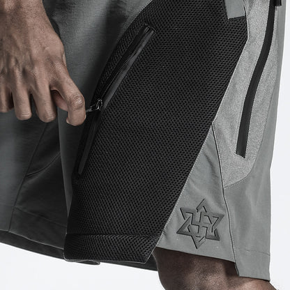 Futuristic Design Warrior Shorts With Multi-Pocket Design For men
