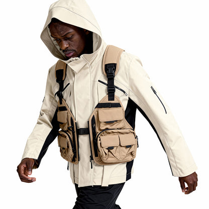 Utilitarian Warrior Vests With Multi-Pocket Design For men