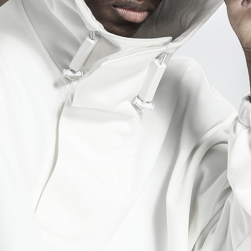 Patchwork panel Warrior Hoodies & Sweatshirts With Adjustable Drawstring For men