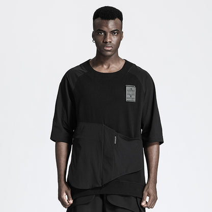 Patchwork panel Warrior T-Shirts With Durable Ripstop For men