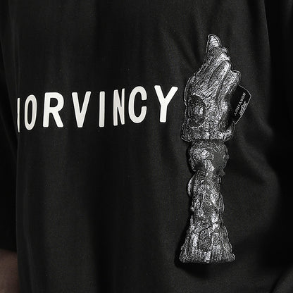 Streetwear Warrior T-Shirts With Ribbed Cuffs/Hem For men