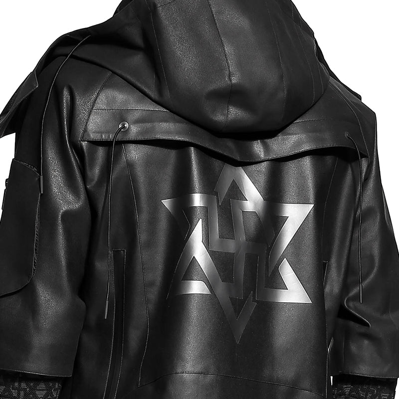 Cyberpunk Aesthetic Warrior Jackets With Ribbed Cuffs/Hem For men