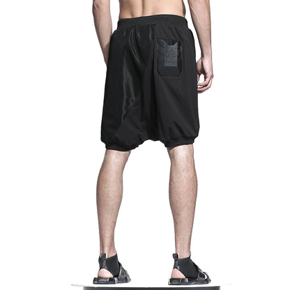 Futuristic Design Warrior Shorts With Elastic Waistband For men