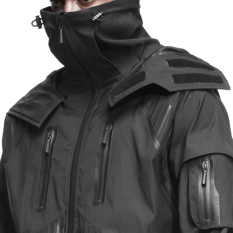 Futuristic Design Warrior Windbreakers With Multi-Pocket Design For men