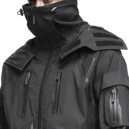 Futuristic Design Warrior Windbreakers With Multi-Pocket Design For men