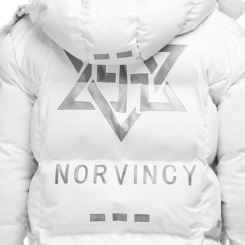Cropped Length Warrior Padded Jackets With Magnetic Buckles For men