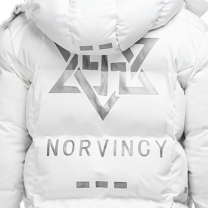 Cropped Length Warrior Padded Jackets With Magnetic Buckles For men