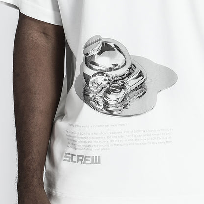 Loose/Relaxed Fit Warrior T-Shirts With Patchwork panel For men
