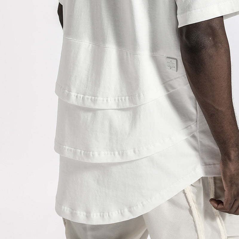 Patchwork panel Warrior T-Shirts With Durable Ripstop For men