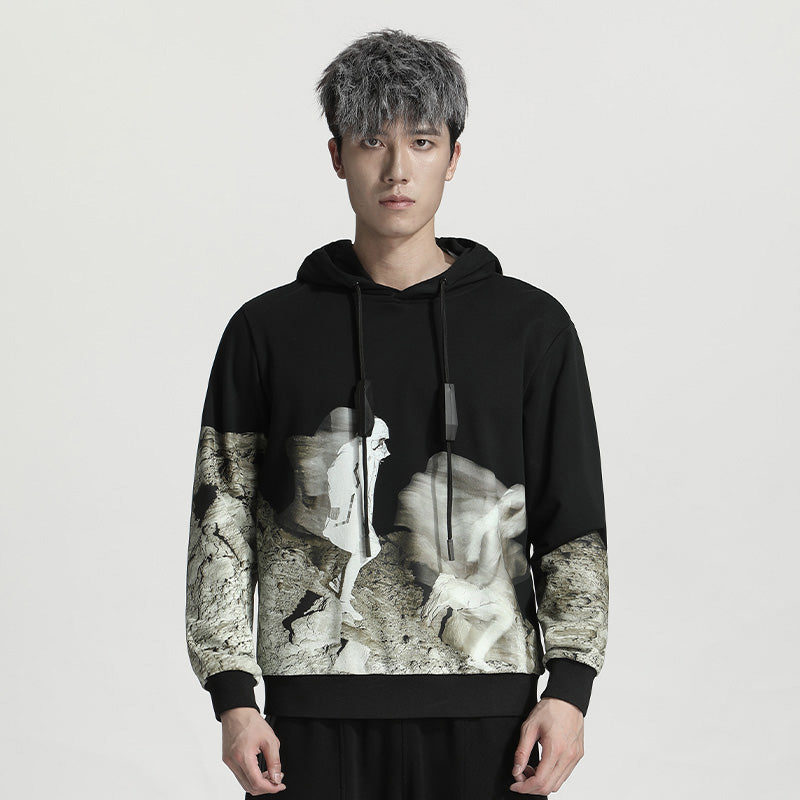 Avant-Garde Warrior Hoodies & Sweatshirts With Adjustable Drawstring For men