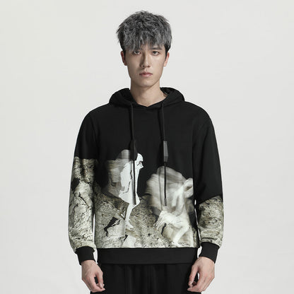 Avant-Garde Warrior Hoodies & Sweatshirts With Adjustable Drawstring For men