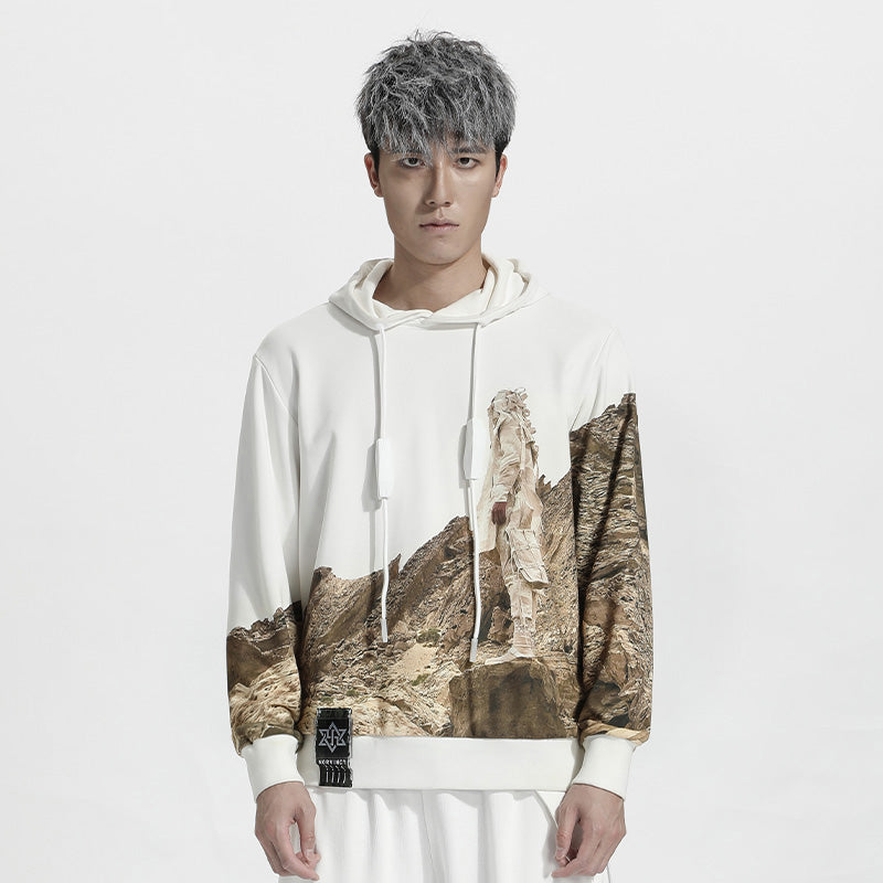 Avant-Garde Warrior Hoodies & Sweatshirts With Adjustable Drawstring For men