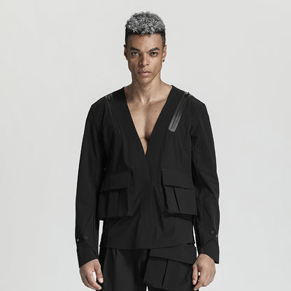 Futuristic Design Warrior Jackets With Magnetic Buckles For men