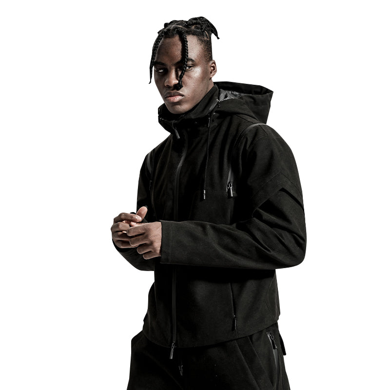 Cropped Length Warrior Jackets With Multi-Pocket Design For men