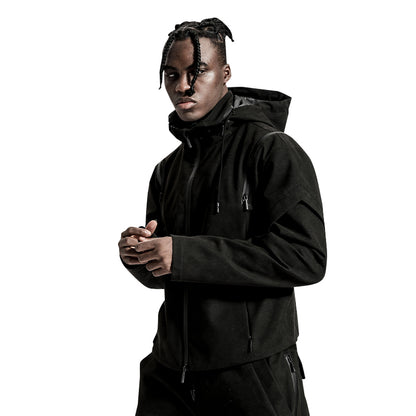 Cropped Length Warrior Jackets With Multi-Pocket Design For men