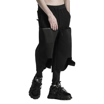 Patchwork panel Warrior joggers With Elastic Waistband For men