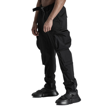 Utilitarian Warrior Cargo Pants With Elastic Waistband For men