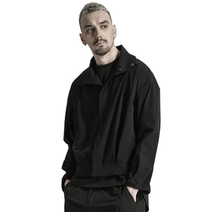 Cropped Length Warrior Jackets With Magnetic Buckles For men