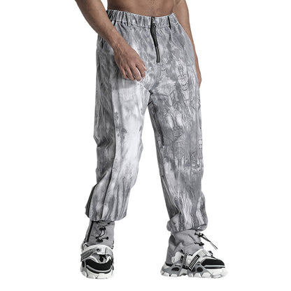 Patchwork panel Warrior joggers With Durable Ripstop For men
