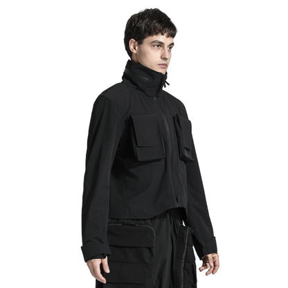 Utilitarian Warrior Jackets With Multi-Pocket Design For men
