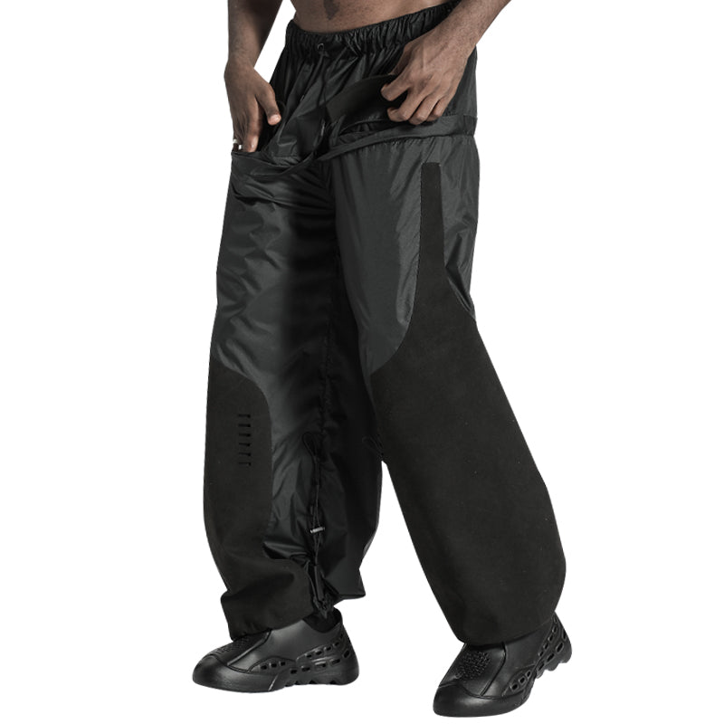 Patchwork panel Warrior joggers With Breathable Mesh For men