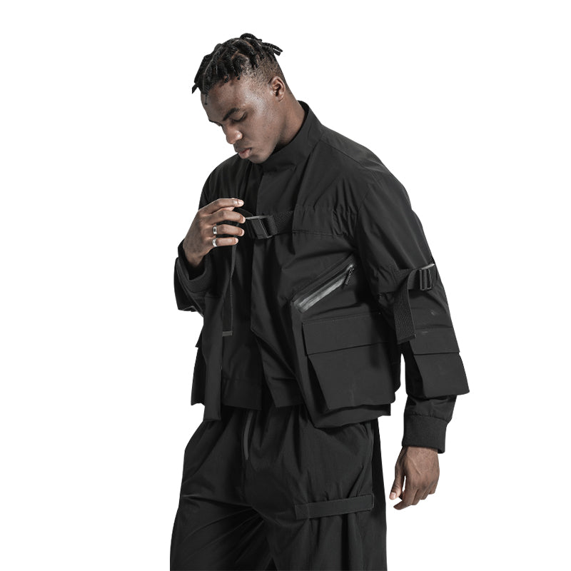 Loose/Relaxed Fit Warrior Jackets With Magnetic Buckles For men