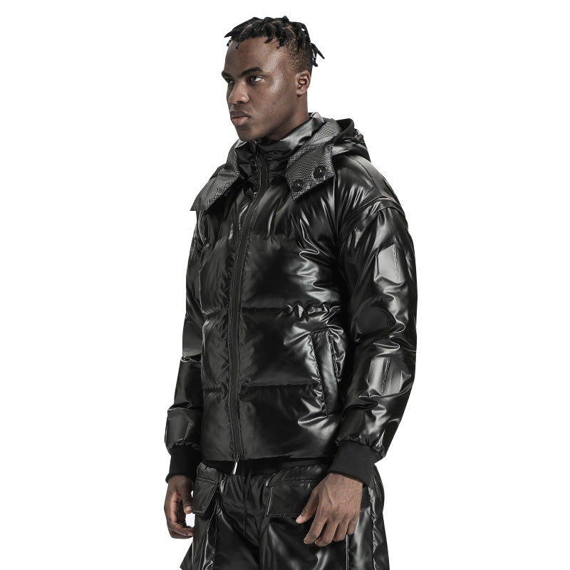 Cyberpunk Aesthetic Warrior Padded Jackets With Zip-Off Sleeves For men