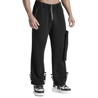 Asymmetric Cut Warrior Sweatpants With Elastic Waistband For men