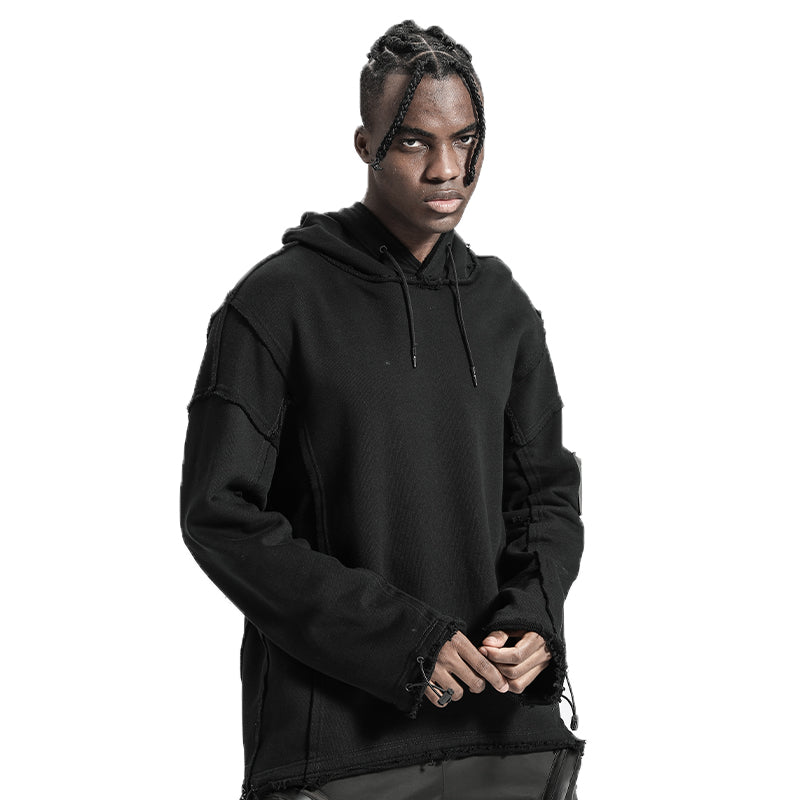 Streetwear Warrior Hoodies & Sweatshirts With Ribbed Cuffs/Hem For men