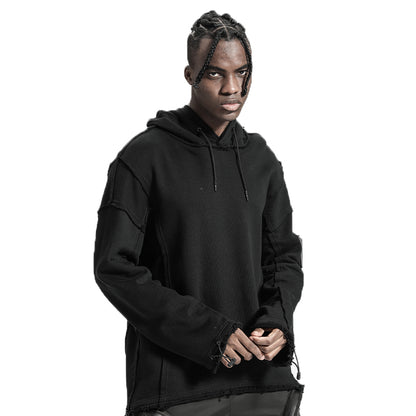 Streetwear Warrior Hoodies & Sweatshirts With Ribbed Cuffs/Hem For men