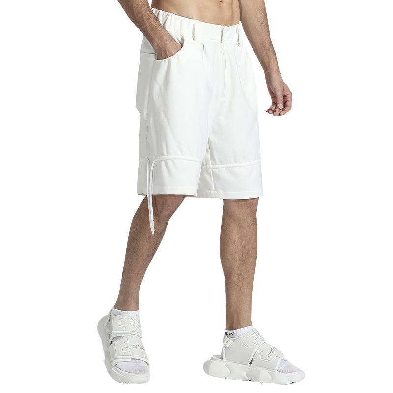 Patchwork panel Warrior Shorts With Elastic Waistband For men