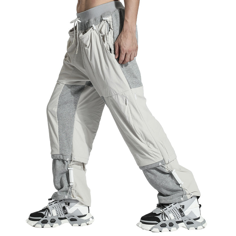 Patchwork panel Warrior Sweatpants With Elastic Waistband For men