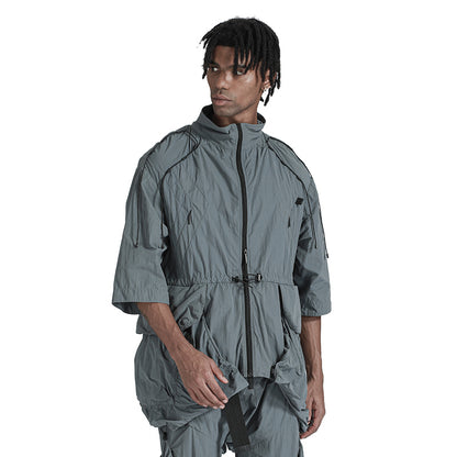 Cyberpunk Aesthetic Warrior Jackets With Multi-Pocket Design For men