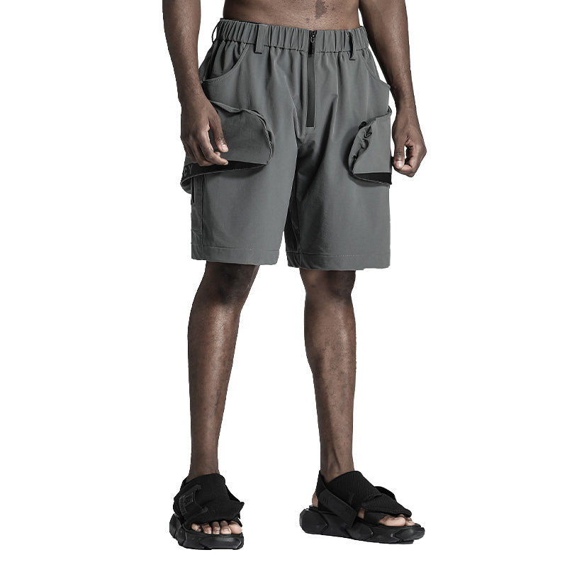 Utilitarian Warrior Shorts With Multi-Pocket Design For men