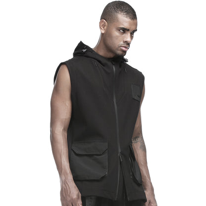 Streetwear Warrior Tank Tops (Sleeveless Tops) With Multi-Pocket Design For men