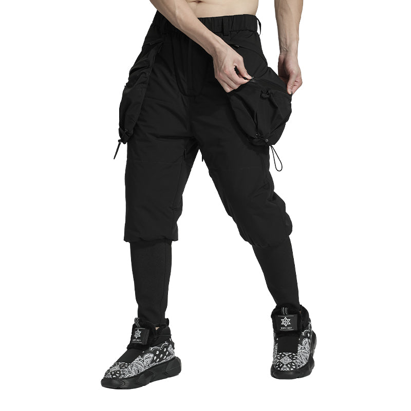 Streetwear Warrior Fleece / Cotton Pants With Elastic Waistband For men