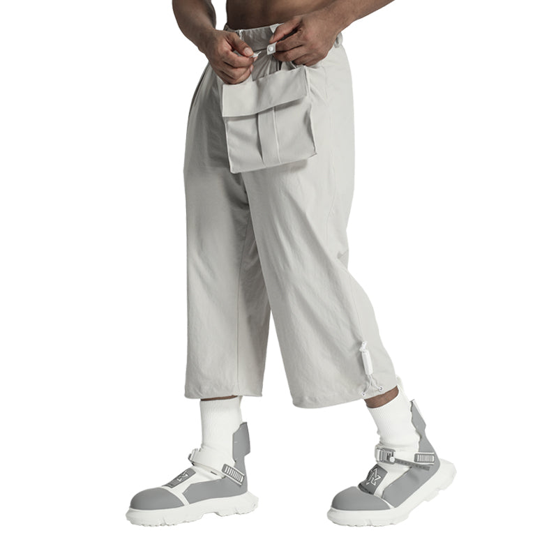 Minimalist Warrior Shorts With Elastic Waistband For men