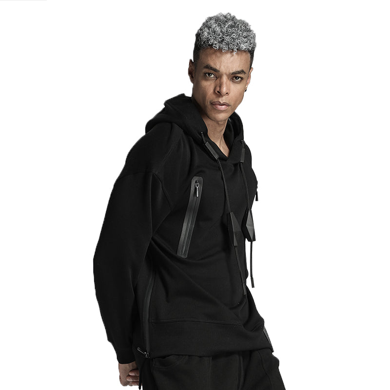 Loose/Relaxed Fit Warrior Hoodies & Sweatshirts With Multi-Pocket Design For men