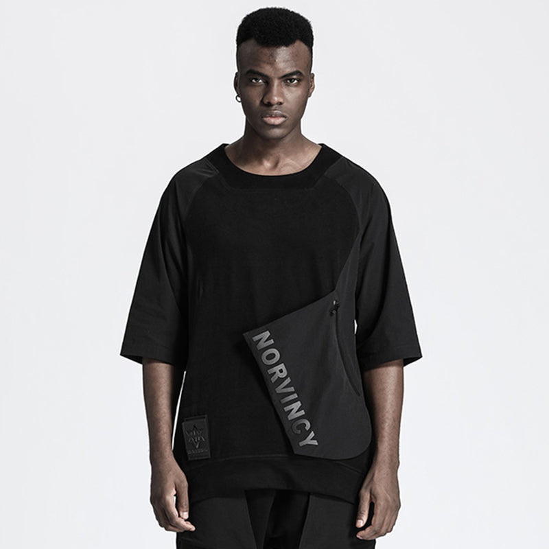 Patchwork panel Warrior T-Shirts With Durable Ripstop For men