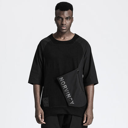 Patchwork panel Warrior T-Shirts With Durable Ripstop For men