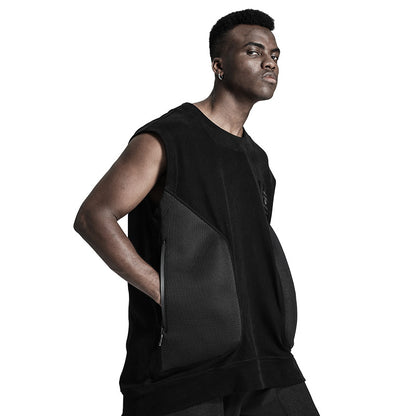 Patchwork panel Warrior Tank Tops (Sleeveless Tops) With Durable Ripstop For men