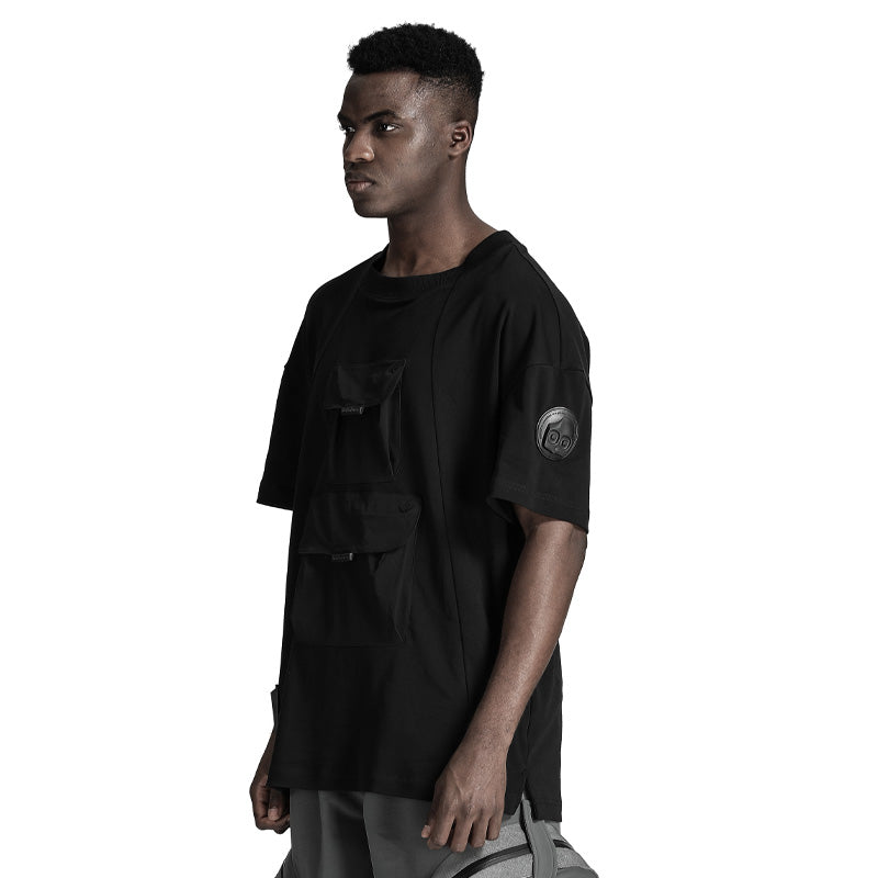 Streetwear Warrior T-Shirts With Multi-Pocket Design For men