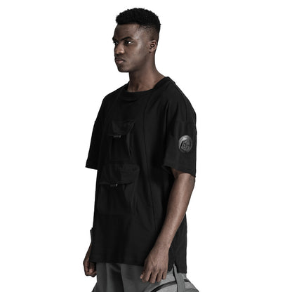Streetwear Warrior T-Shirts With Multi-Pocket Design For men