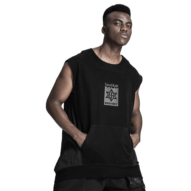 Patchwork panel Warrior Tank Tops (Sleeveless Tops) With Durable Ripstop For men