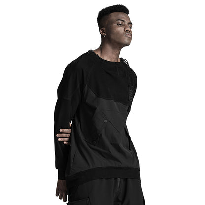 Patchwork panel Warrior T-Shirts With Durable Ripstop For men