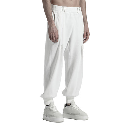 Futuristic Design Warrior Sweatpants With Elastic Waistband For men